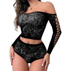 Buitifo Womens Lingerie Set Fishnet Babydoll Bodysuit Sexy Nightwear